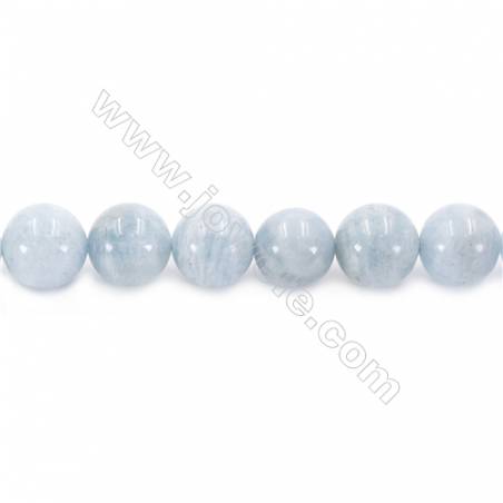 Natural Aquamarine Beads Strand Round  diameter 14mm  hole 1.5mm  about 31 beads/strand 15~16"