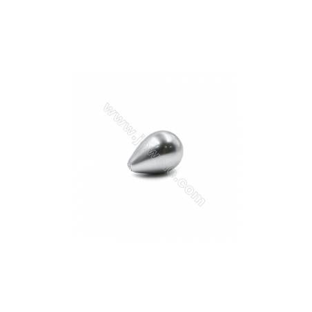 Perle colorate di conchiglia di Eletroplating, a goccia d'acqua, dimensioni 16x21 mm, foro 1 mm, 10 pezzi/confezione
