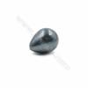 Perlas de concha electrochapada Semi-perforada Gota Tamaño16x21mm Agujero1mm 10unidades/paquete