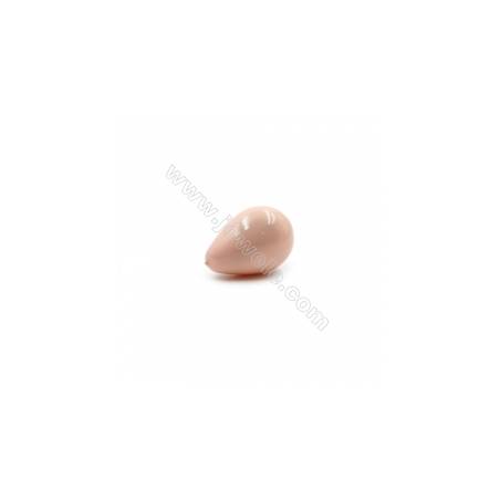Perles nacrée semi-percées galvanoplastie  multicolore  goutte  Taille 16x21mm  trou 1.0mm  10pcs/paquet