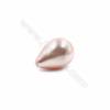 Multi-Color Eletroplating Shell Pearl Half-drilled Beads Teardrop Size 16x21mm Hole 1mm 10pcs/Pack