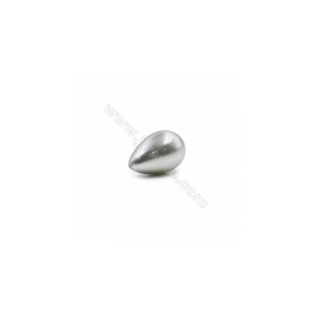Grânulos de concha galvanoplastia com Pérola de meio-perfurado  Colorido  (gota). Tamanho: 16x25 mm. Orificio 0.8 mm  8 pçs/pac