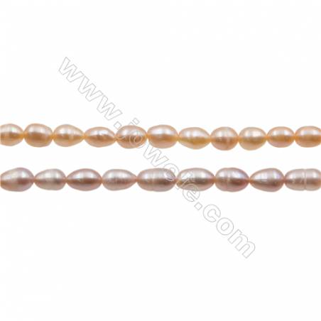 Multicolor Natural Fresh Water Pearl, Size 4~5mm, Hole 0.7mm, 15~16"/strand