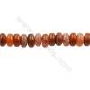 Natürliche Feuerachat glatte Perlenkette Abacus Perlen Größe：5x10mm Loch:1mm 15~16"/ Strang