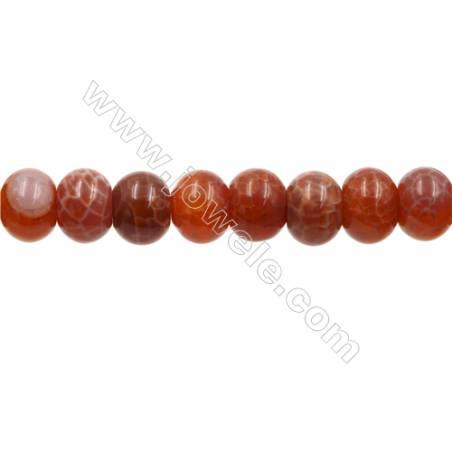 Natural Fire Agate Beads Strands, Abacus, Size 11x16mm, Hole 1mm, 15~16"/strand