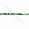 Natural Green Moss Agate Faceted Beads Strand, Flat Round, Size 6mm, Hole 1mm, 15~16"/strand