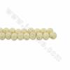 Perles blanche ronde en Os de boeuf Fleur ajourée Taille 10mm de diamètre trou 3mm 40perles/fil