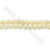 Perles blanche ronde en Os de boeuf Fleur ajourée Taille 8mm de diamètre trou 2mm 50perles/fil