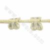 Perles libellule en os de boeuf blanche Taille 45x50mm trou 2.0mm 9perles/fil