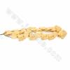 Handmade Carved Ox Bone Beads Strands, Elephant, Yellow, Size 25x25mm, Hole 1.5mm, 10 beads/strand