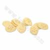 Handmade Carved Ox Bone Beads Strands, Double Bat, Yellow, Size 30x45mm, Hole 1.5mm, 10 beads/strand