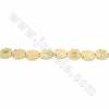 Handmade Carved Ox Bone Beads Strands, Frog, Yellow, Size 27x27mm, Hole 1.5mm, 13 beads/strand