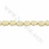 Handmade Carved Ox Bone Beads Strands, Fish, White, Size 13x13mm, Hole 1mm, 28 beads/strand