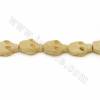 Perles jaune en os de boeuf tête de mort sur fil Taille 15x19.5mm trou 1.4mm 19perles/fil