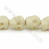 Handmade Skull  Carved Ox Bone Beads Strand Size 15x16mm Hole 1~2mm 25 Beads/Strand