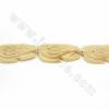 Handmade Carved Ox Bone Beads Strands, Sea turtle, Pale-yellow, Size 38x53mm, Hole 1mm, 8 beads/strand