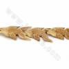 黃色手工雕刻牛骨珠子 魚 尺寸 45x70毫米 孔徑 1毫米 7顆/串