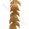 Handmade Carved Ox Bone Beads Strand Fish Size 45x70mm Hole 1mm 7 Beads/Strand