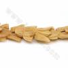 Handmade Carved Ox Bone Beads Strands, Fish, Yellow, Size 40x50mm, Hole 1mm, 8 beads/strand