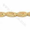 Handmade Carved Ox Bone Beads Strands, Fish, Pale-yellow, Size 43x30mm, Hole 1mm, 10 beads/strand