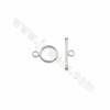 925 sterling silver round toggle clasps, 13mm, x 15 pcs, DIY bracelet choker necklace jewelry making findings