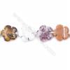 Mix Gemstone Beads Strand  Flower  Size 20x20mm   hole 1mm   about 20 beads/strand 15~16‘’