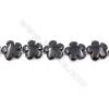 Black Stone Beads Strand  Flower  Size 20x20mm  hole 1mm  about 20 beads/strand 15~16‘’