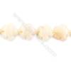 Natural Yellow Jade Beads Strand  Flower  Size 20x20mm  hole 1mm  about 20 beads/strand 15~16"