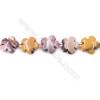 Perles Mookaite en fleur sur fil  Taille 15x15mm trou1.5mm Environ 27perles/fil 15~16"