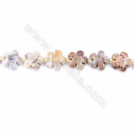 Crazy Lace Agate Beads Strand  Flower  Size 15x15mm  hole 1.5mm  about 27 beads/strand 15~16‘’