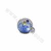 合成 雙球琉璃吊墜 圓球 星空藍 尺寸23x29毫米孔徑3.5毫米 1個