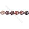 Natural Brecciated Jasper Beads Strand  Flower  Size 15x15mm   hole 1.5mm   about 27 beads/strand 15~16"