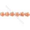 Natural Red Aventurine Beads Strand  Flower  Size 15x15mm  hole 1.5mm  about 27 beads/strand 15~16"