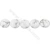 White Howlite Beads Strand  Flat Round Diameter 20mm  hole 1mm  about 20 beads/strand 15~16‘’