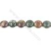 Natural Fancy Indian Agate Beads Strand  Flat Round  Diameter 20mm   hole 1mm   about 20 beads/strand 15~16"