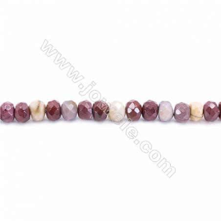 Perles Mookaite rondelle facette sur fil  Taille 4x6mm trou0.7mm Environ 93perles/fil 15~16"