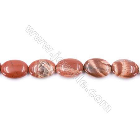 Natural Red Jasper Beads Strand  Oval  Size 13x18mm  hole 1mm  about 23 beads/strand 15~16"