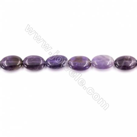 Natural Amethyst Beads Strand  Oval  Size 13x18mm  hole 1mm  about 23 beads/strand 15~16"