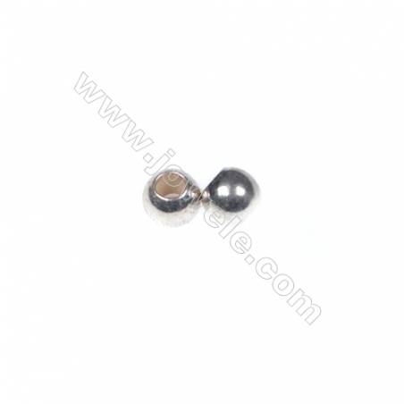 Perles ronde en argent925  Taille 2.5mm de diamètre  trou1.1mm  200pcs/paquet