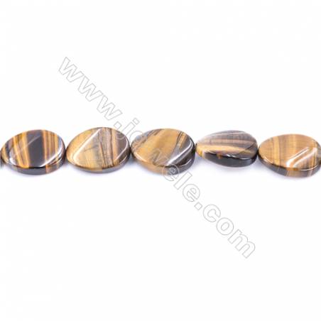 Natural Tiger Eye Beads Strand  Twisted Oval  Size 18x25mm   hole 1.5mm   about 16 beads/strand 15~16‘’