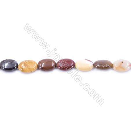 Perles Mookaite ovale sur fil  Taille 10x14mm trou1.0mm Environ 29perles/fil 15~16"