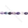 Natural Fluorite Beads Strand  Oval  Size 10x14mm  hole 1mm  about 29 beads/strand 15~16‘’
