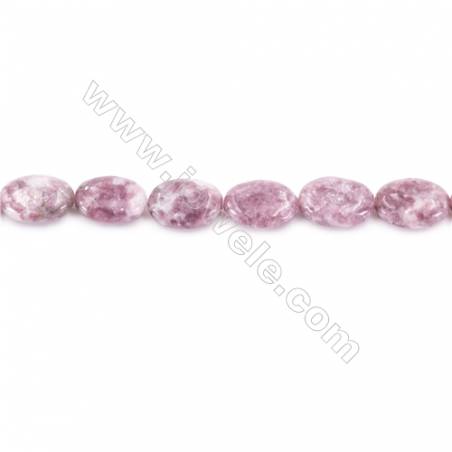 Natural Stone Violet Lilac Jasper Beads Strand, Oval, Size 10x14mm, Hole 1mm, about 29 beads/strand 15~16"
