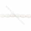 Natural White Jade Beads Strand  Oval  Size 10x14mm   hole 1mm   about 29 beads/strand 15~16"