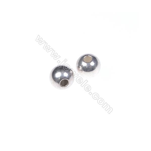 925 Sterling silver beads, 4mm, x 100pcs, hole 1mm