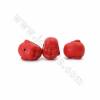 Perles de Cinabre en tête de bouddha rouge sur fil  Taille 17x20x20mm trou 1mm 18perles/fil
