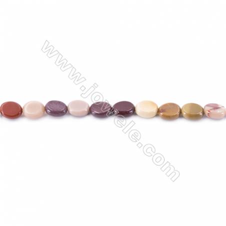 Natural Mookaite Beads Strand  Flat Oval  Size 8x10mm  hole 1mm  about 41beads/strand 15~16‘’