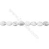 White Howlite Beads Strand  Oval Size 8x10mm  hole 1mm  about 40 beads/strand 15~16‘’