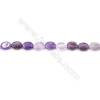 Natural Amethyst Beads Strand  Oval  Size 8x10mm  hole 1mm  about 41 beads/strand 15~16"