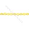 Natural Yellow Jade Beads Strand  Oval  Size 8x10mm  hole 1mm  about 42 beads/strand 15~16"